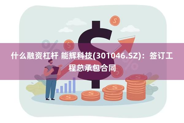 什么融资杠杆 能辉科技(301046.SZ)：签订工程总承包合同