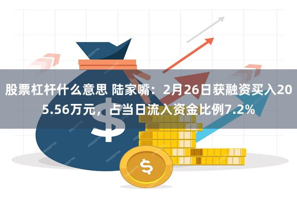 股票杠杆什么意思 陆家嘴：2月26日获融资买入205.56万元，占当日流入资金比例7.2%